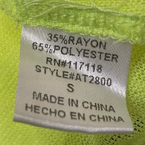 Audrey Ann neon yellow sweater with grommets / S / Excellent condition - Picture 11 of 11